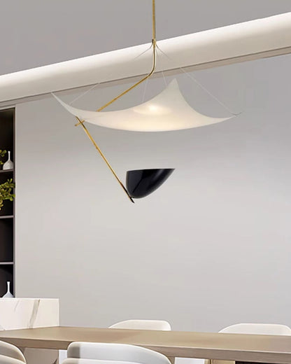 Angelo Lelii Pendant Light Dia 19.7″ x H 27.6″ / Dia 50cm x H 70cm / Gold & White & Black / Warm Light Pendant light