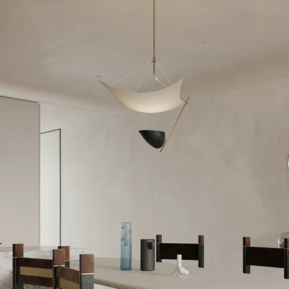 Angelo Lelii Pendant Light Dia 19.7″ x H 27.6″ / Dia 50cm x H 70cm / Gold & White & Black / Warm Light Pendant light