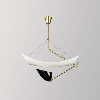 Angelo Lelii Pendant Light Dia 19.7″ x H 27.6″ / Dia 50cm x H 70cm / Gold & White & Black / Warm Light Pendant light