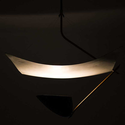 Angelo Lelii Pendant Light Dia 19.7″ x H 27.6″ / Dia 50cm x H 70cm / Gold & White & Black / Warm Light Pendant light
