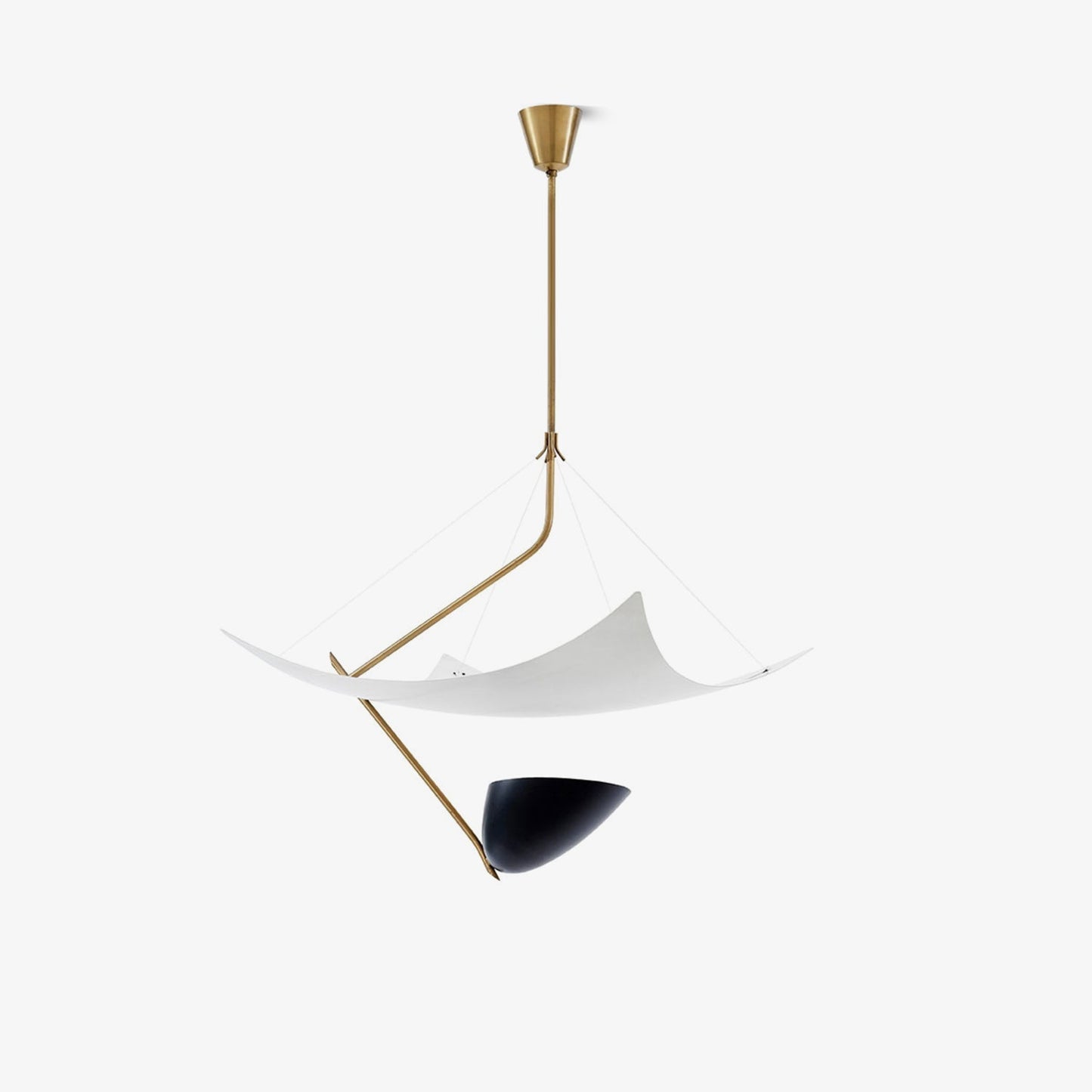 Angelo Lelii Pendant Light Dia 19.7″ x H 27.6″ / Dia 50cm x H 70cm / Gold & White & Black / Warm Light Pendant light