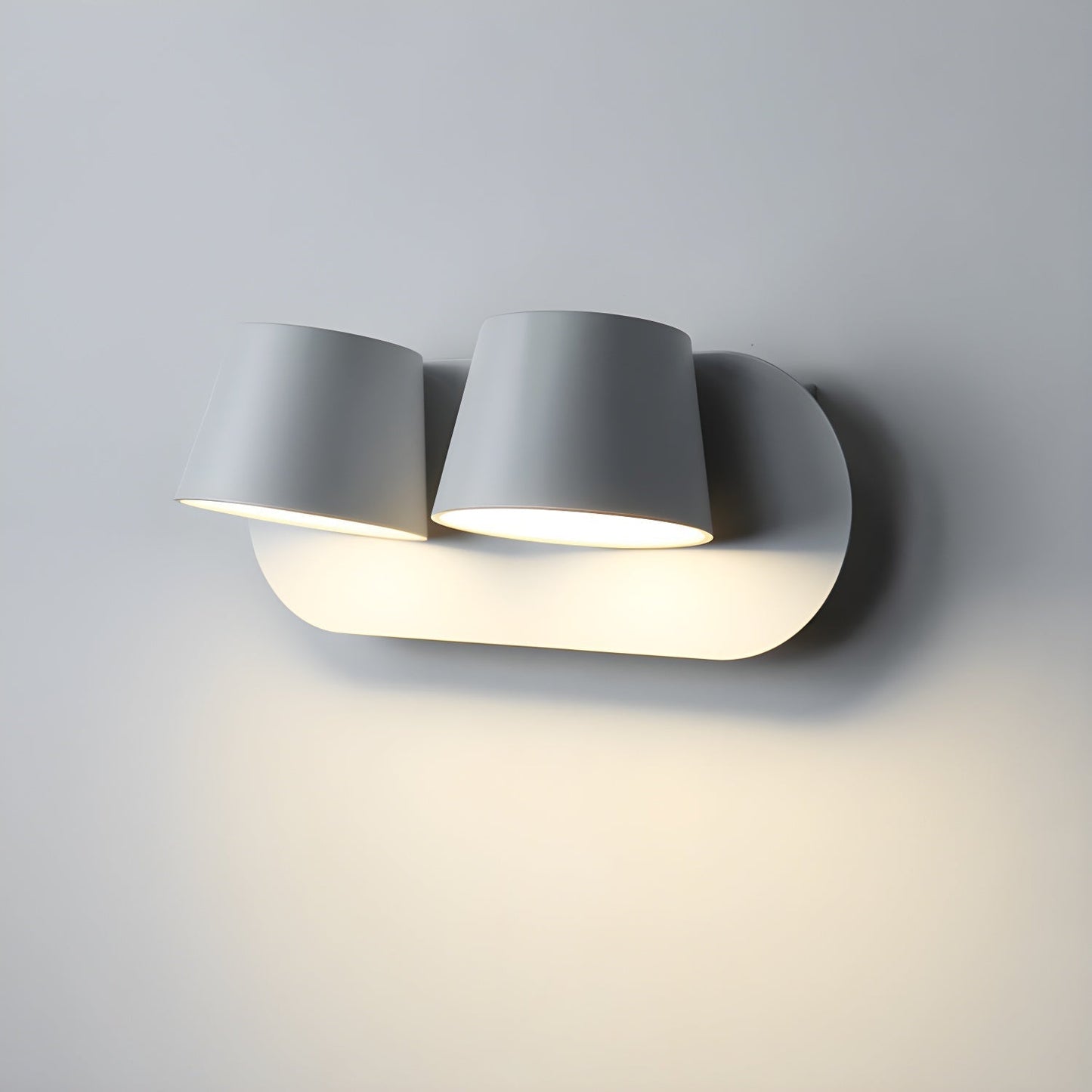 Angle Adjustable Reading Wall Lamp 2-Light: ? 6.5″ x H 3.9″ / White / Warm Light Wall lamp