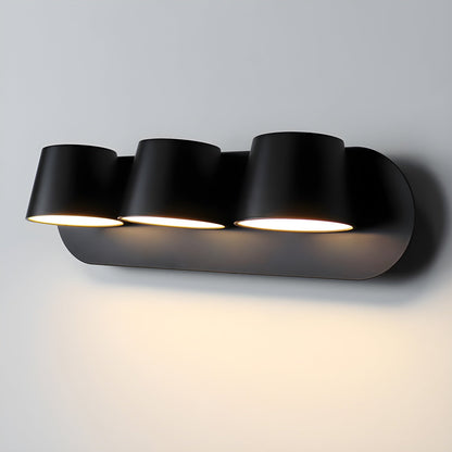 Angle Adjustable Reading Wall Lamp 3-Light: ? 15″ x H 3.9″ / Black / Warm Light Wall lamp