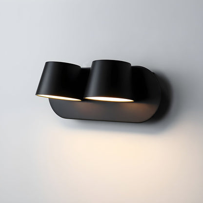 Angle Adjustable Reading Wall Lamp 2-Light: ? 6.5″ x H 3.9″ / Black / Warm Light Wall lamp
