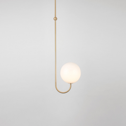 Angle Pendant Light 1 head Dia 7.5″ x H 34.6″ / Dia 19cm x H 88cm / Polished Brass Pendant light