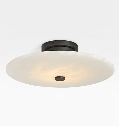 Ankeny Alabaster Ceiling Lamp Dia 7.9″ x H 3.9″ / Black & White Ceiling lamp