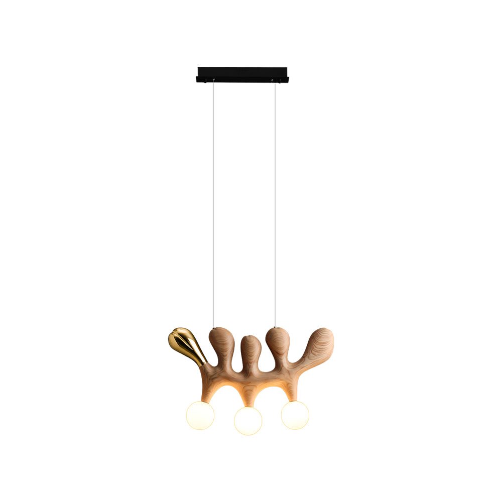Antenna Pendant Lamp L 23.2’’ x H 15’’ / Wood Color Pendant light