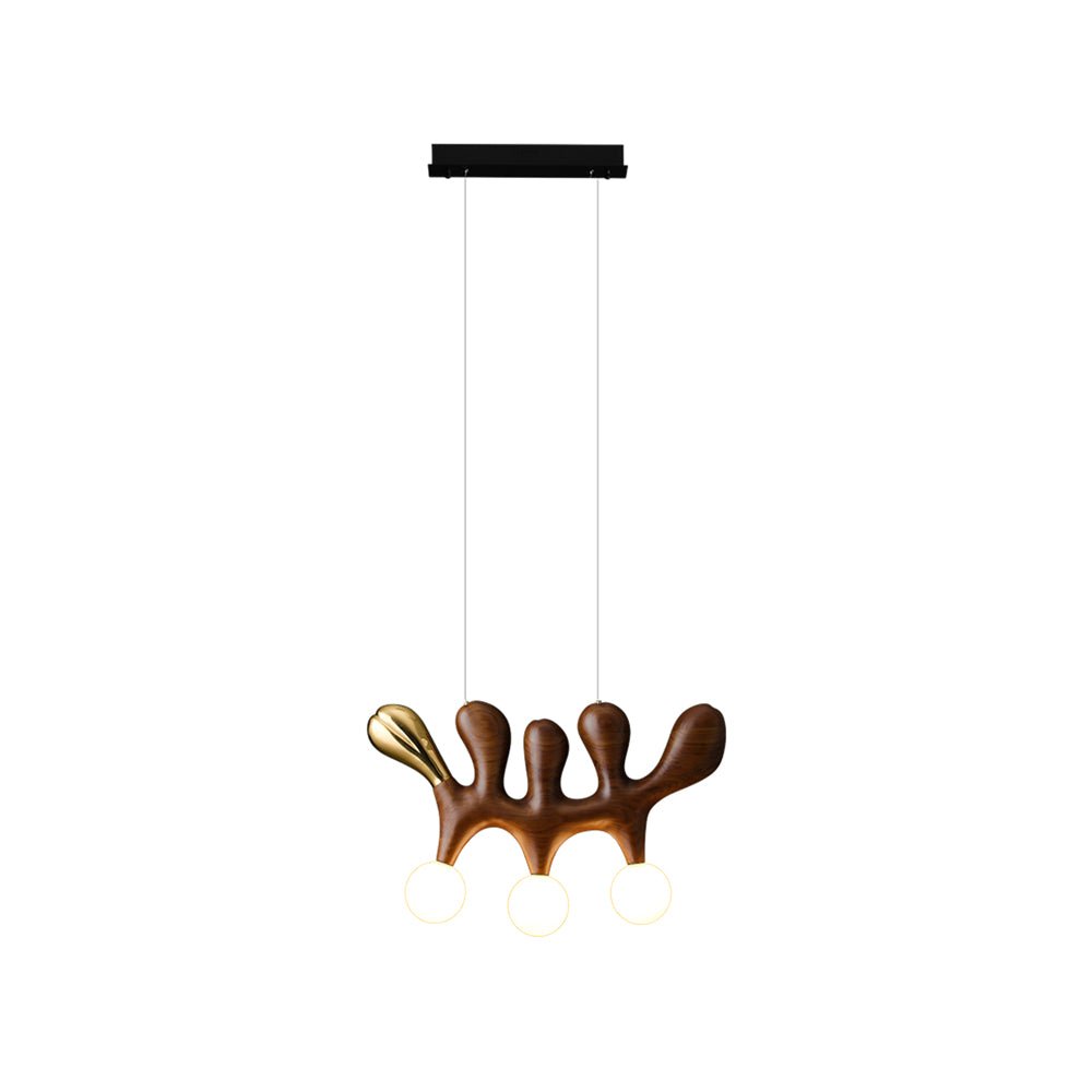 Antenna Pendant Lamp L 23.2’’ x H 15’’ / Walnut Color Pendant light