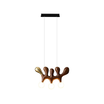 Antenna Pendant Lamp L 23.2’’ x H 15’’ / Walnut Color Pendant light