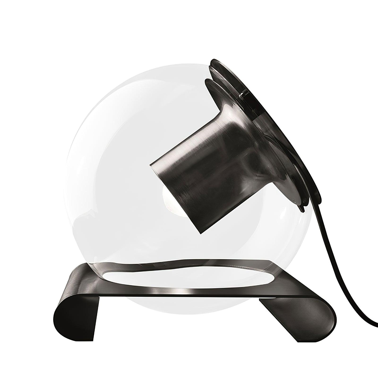Anvia Glass Table Lamp Dia 11.8″ x H 13.8″ / Dia 30cm x H 35cm / Black & Transparent / US Plug Table lamp