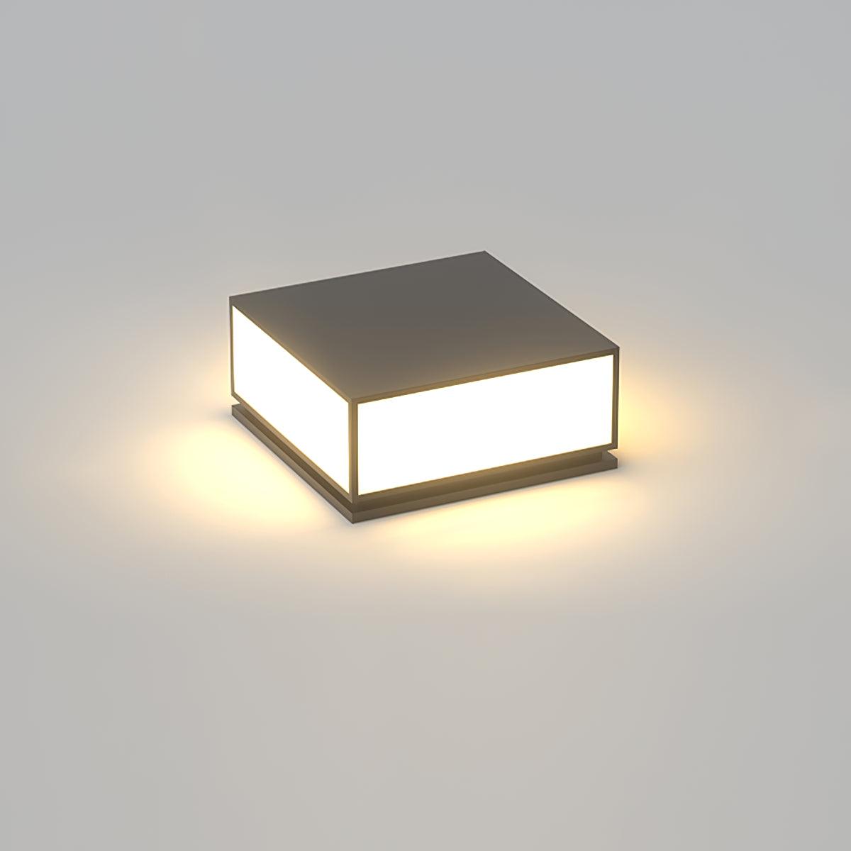 Anvia Outdoor Post Light L 15.7″ x W 15.7″ x H 7.1″ / L 40cm x W 40cm x H 18cm / Model A: Wired Version / Warm Light