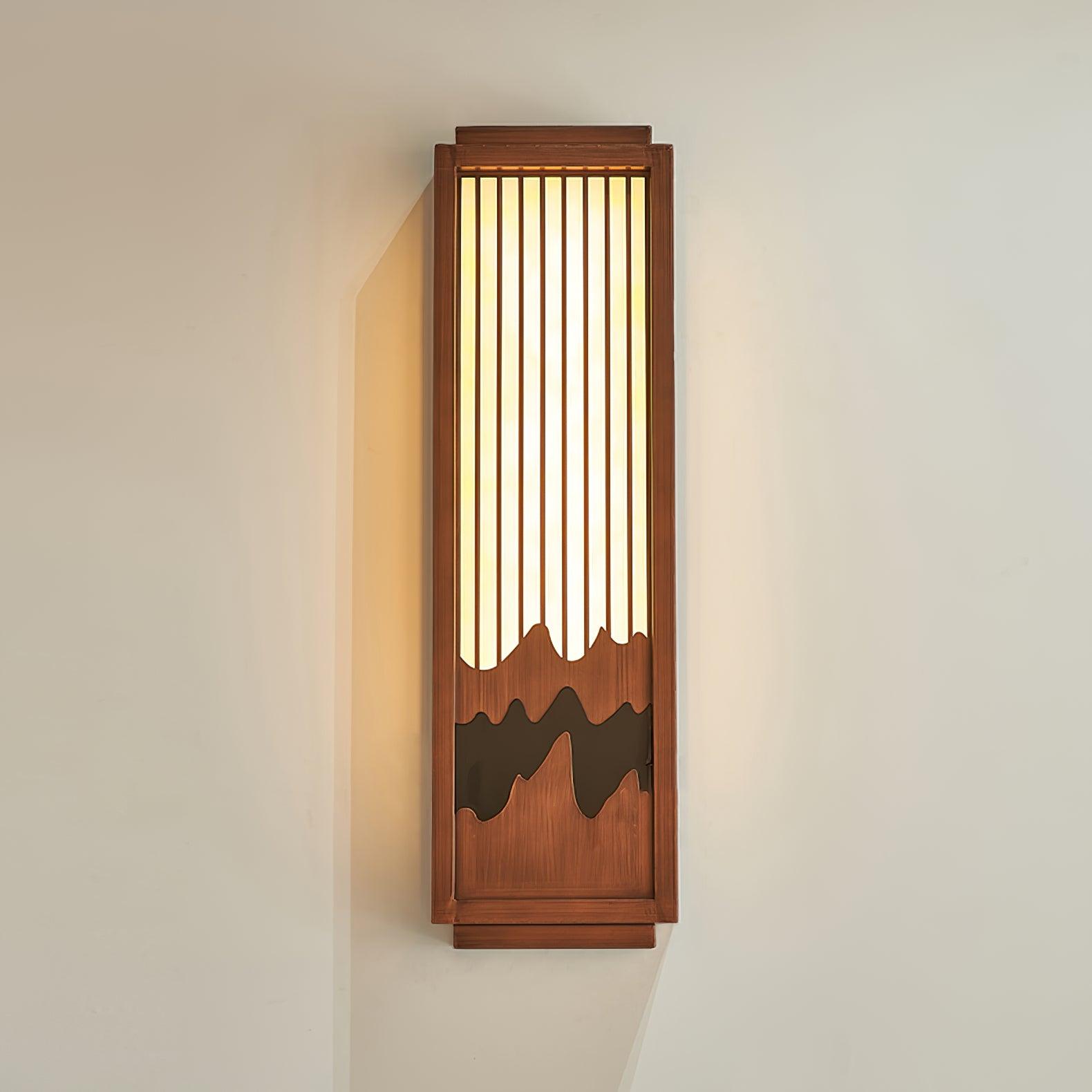 Anvia Outdoor Wall Light L 8.7″ x W 3.9″ x H 29.5″ / L 22cm x W 10cm x H 75cm / Brown & White / Cool Light Wall lamp
