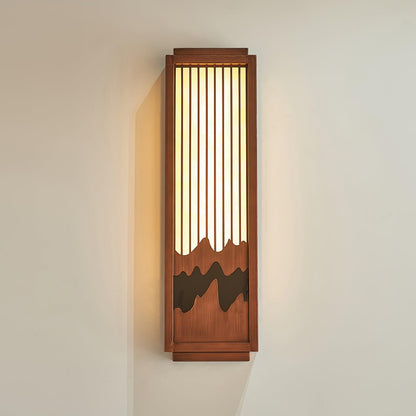 Anvia Outdoor Wall Light L 8.7″ x W 3.9″ x H 29.5″ / L 22cm x W 10cm x H 75cm / Brown & White / Cool Light Wall lamp