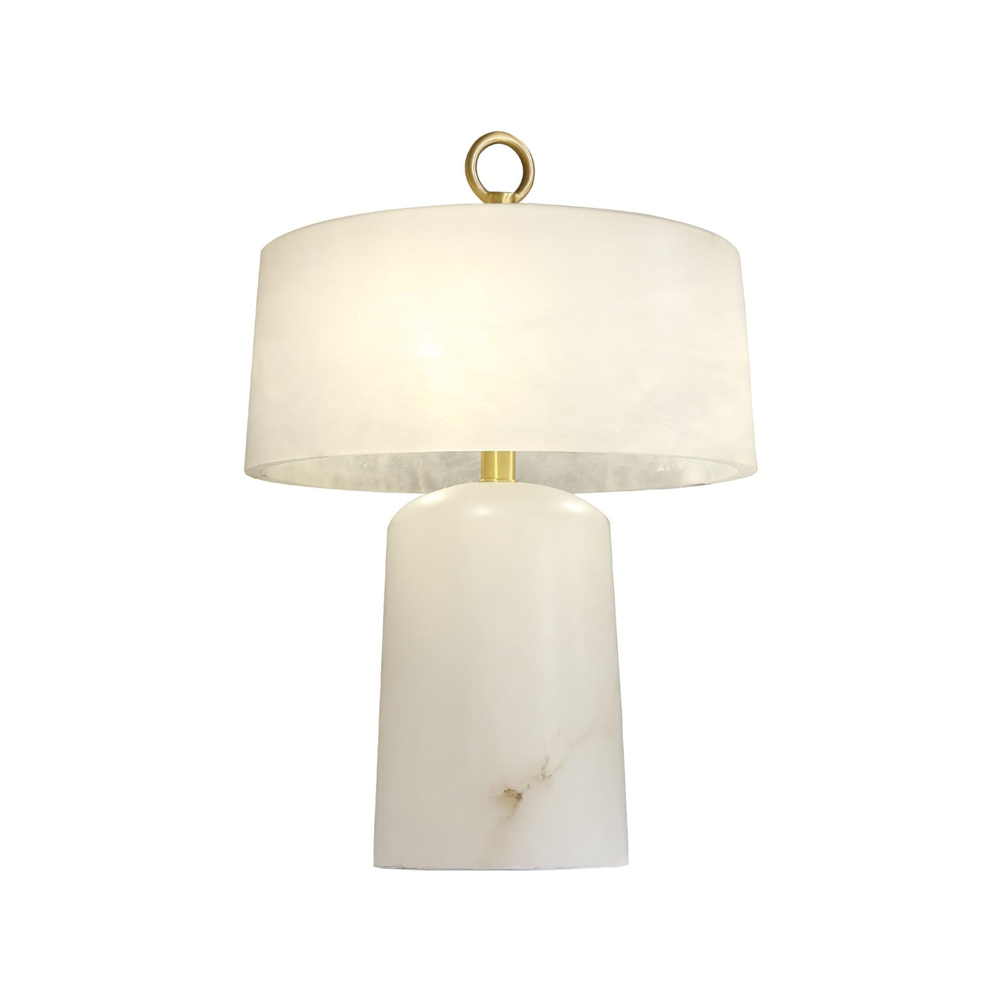 Aogashima Table Lamp Dia 11.8″ x H 16.5″ / Dia 30cm x H 42cm / White & Brass / US Plug Table lamp