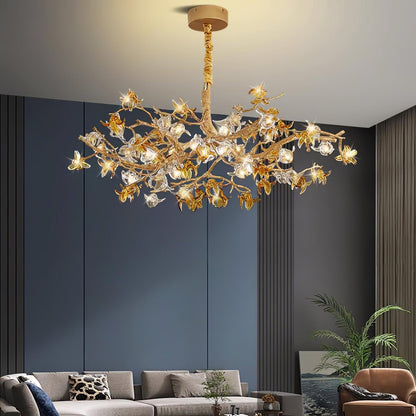 Aosta Brass Branch Chandelier Chandelier