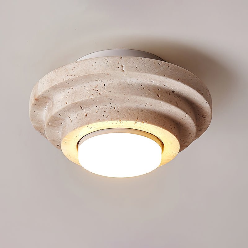 Aperture Ceiling Lamp Dia 6.7″ x H 3.9″ / Dia 17cm x H 10cm / Beige & White Ceiling lamp