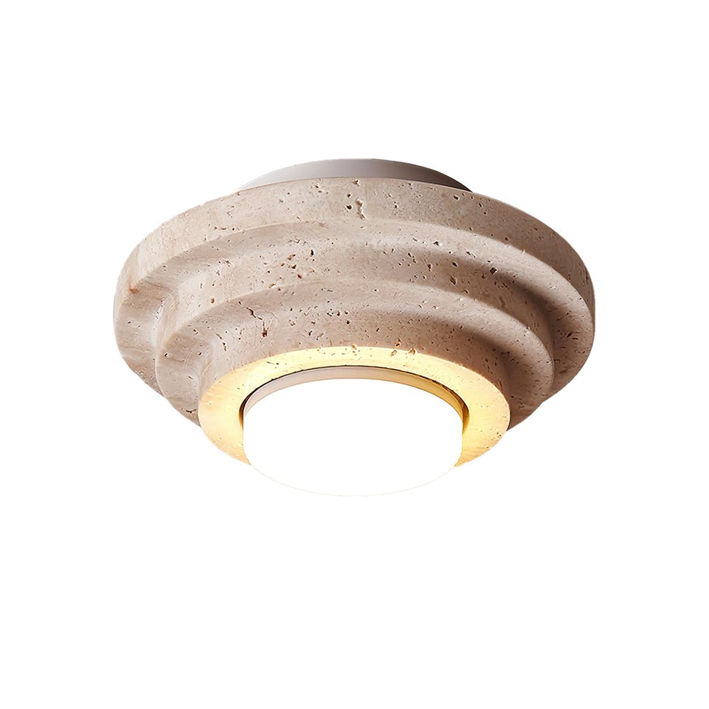 Aperture Ceiling Lamp Dia 6.7″ x H 3.9″ / Dia 17cm x H 10cm / Beige & White Ceiling lamp