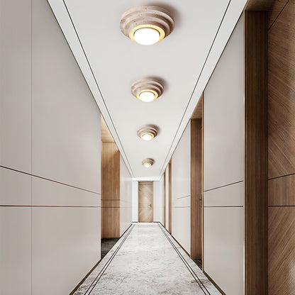 Aperture Ceiling Lamp Dia 6.7″ x H 3.9″ / Dia 17cm x H 10cm / Beige & White Ceiling lamp