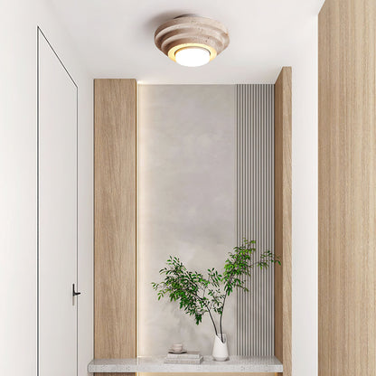 Aperture Ceiling Lamp Dia 6.7″ x H 3.9″ / Dia 17cm x H 10cm / Beige & White Ceiling lamp