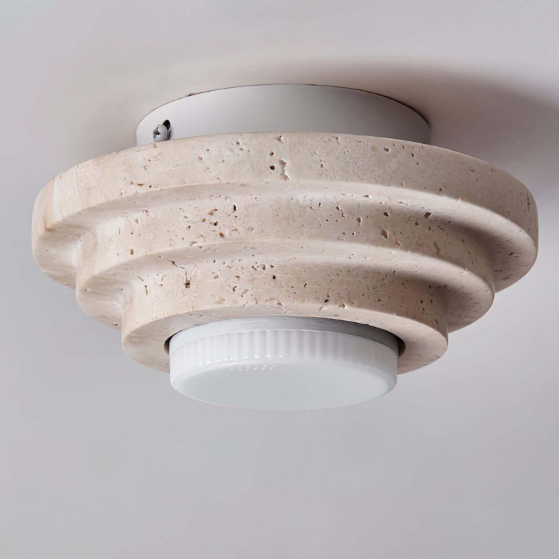 Aperture Ceiling Lamp Dia 6.7″ x H 3.9″ / Dia 17cm x H 10cm / Beige & White Ceiling lamp