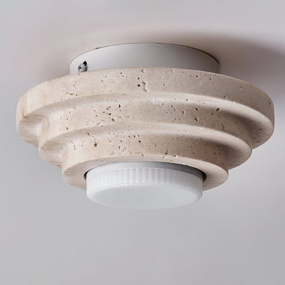 Aperture Ceiling Lamp Dia 6.7″ x H 3.9″ / Dia 17cm x H 10cm / Beige & White Ceiling lamp