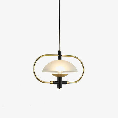 Aperture Pendant Light Dia 15.7″ x H 11″ / Dia 40cm x H 28cm / Gold & White Pendant light