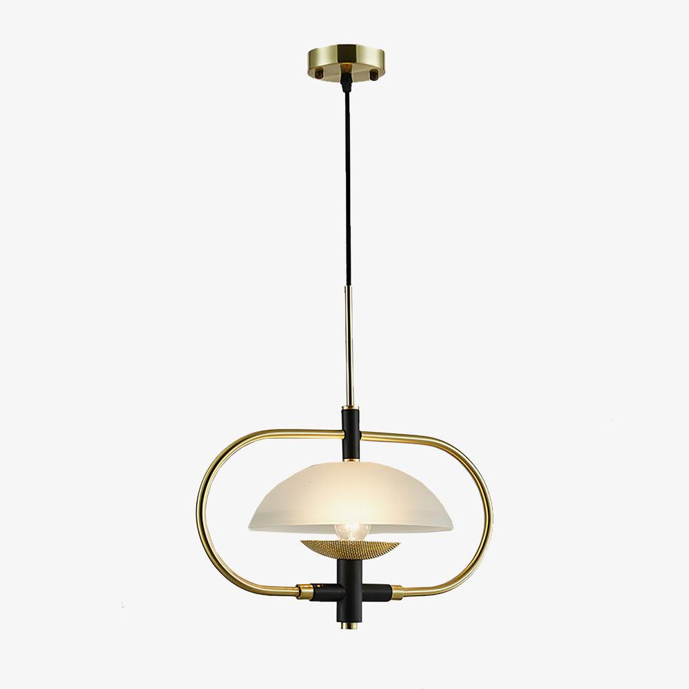Aperture Pendant Light Dia 15.7″ x H 11″ / Dia 40cm x H 28cm / Gold & White Pendant light