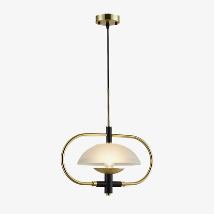 Aperture Pendant Light Dia 15.7″ x H 11″ / Dia 40cm x H 28cm / Gold & White Pendant light