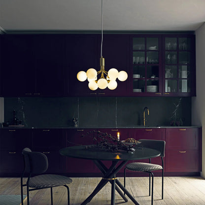Glass Sphere Cluster Chandelier Chandelier