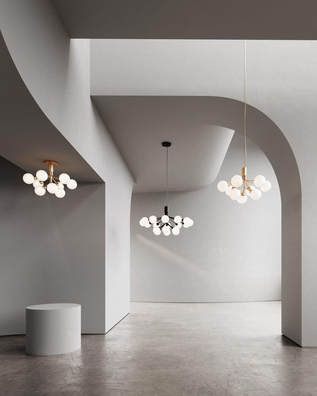 Glass Sphere Cluster Chandelier Chandelier
