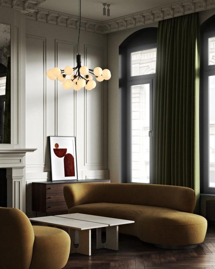 Glass Sphere Cluster Chandelier Chandelier