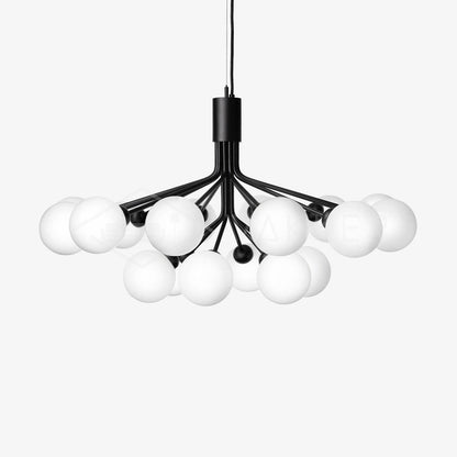 Apiales Chandelier 18heads ? 39.4″ x H 21.7″ / Dia 100cm x H 55cm / Black / White Chandelier