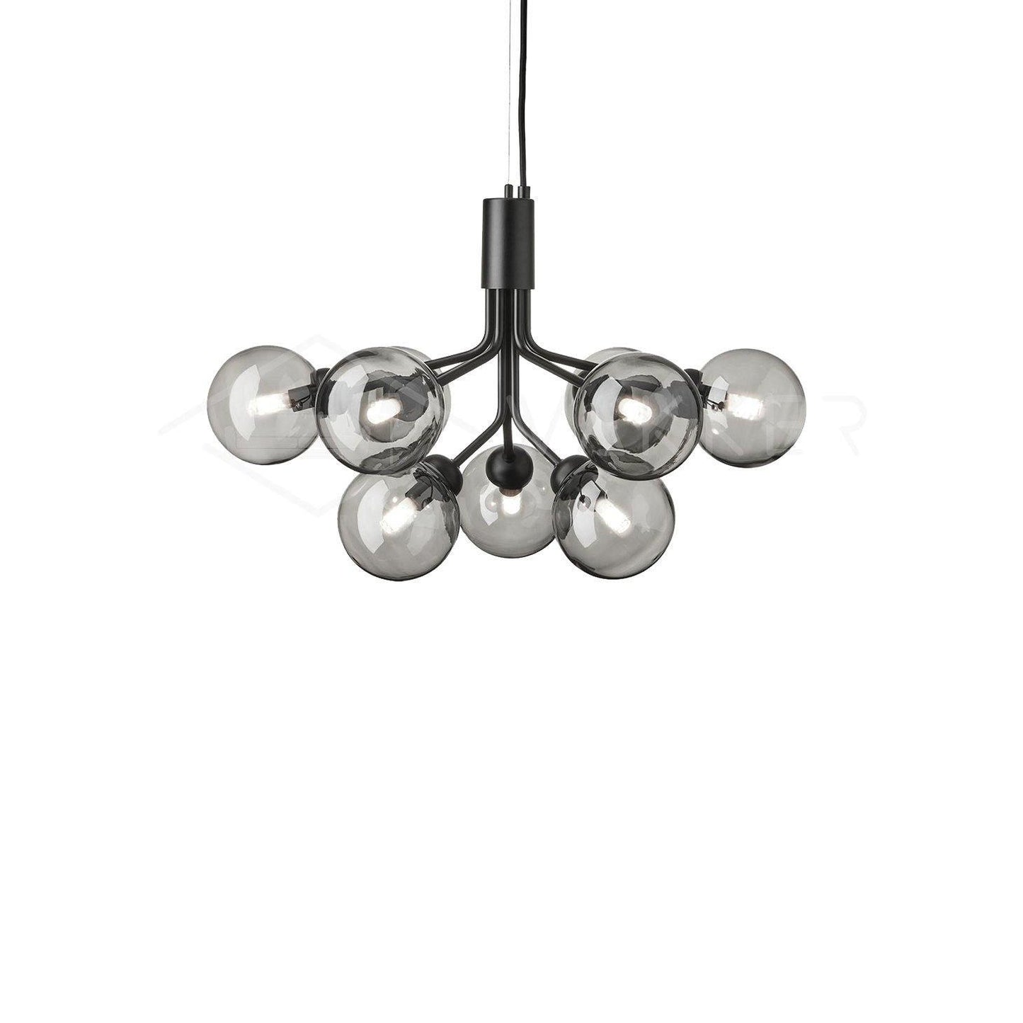 Apiales Chandelier 9heads ? 23.6″ x H 15.8″ / Dia 60cm x H 40cm / Black / Smoky Chandelier