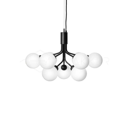 Apiales Chandelier 9heads ? 23.6″ x H 15.8″ / Dia 60cm x H 40cm / Black / White Chandelier