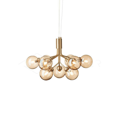 Apiales Chandelier 9heads ? 23.6″ x H 15.8″ / Dia 60cm x H 40cm / Gold / Amber Chandelier