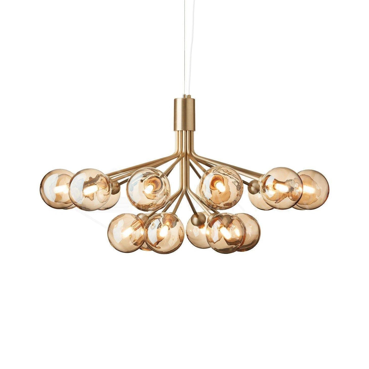 Apiales Chandelier 18heads ? 39.4″ x H 21.7″ / Dia 100cm x H 55cm / Gold / Amber Chandelier