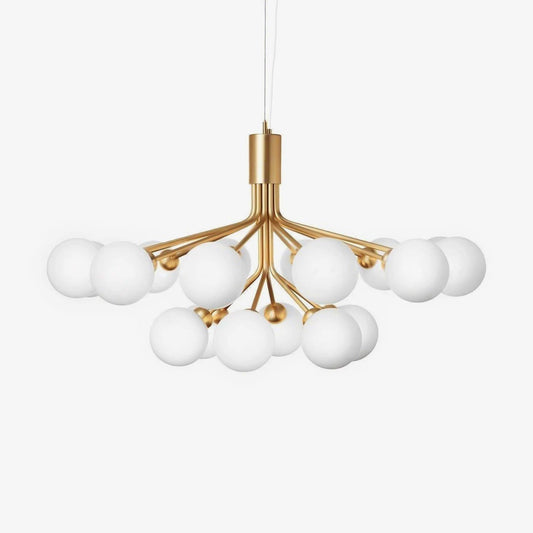 Apiales Chandelier 18heads ? 39.4″ x H 21.7″ / Dia 100cm x H 55cm / Gold / White Chandelier
