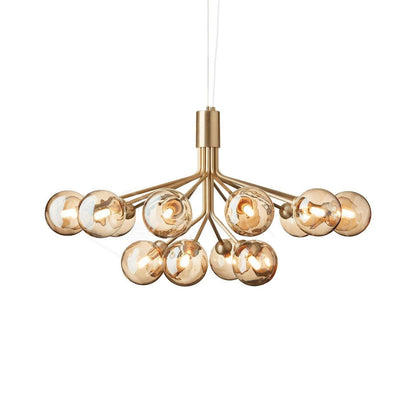 Apiales Chandelier 12heads ? 31.5″ x H 19.7″ / Dia 80cm x H 50cm / Gold / Amber Chandelier