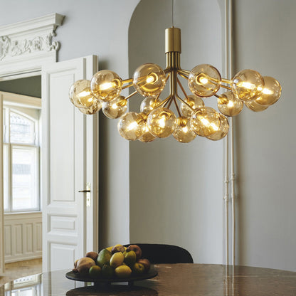 Glass Sphere Cluster Chandelier Chandelier