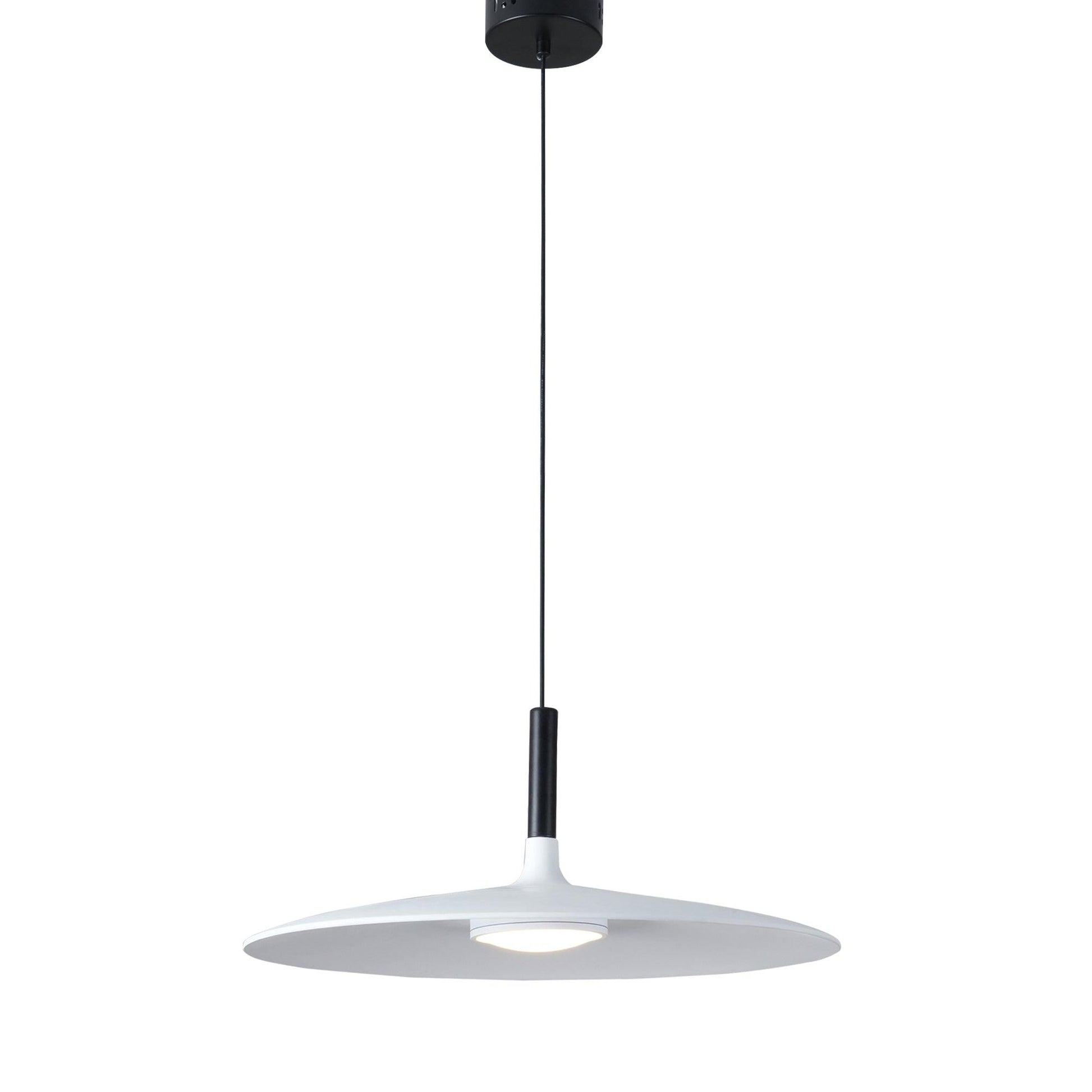 Aplomb Metal Pendant Lamp Φ 17.7″ x H 7″ / Dia 45cm x H 17cm / Matt White / Warm Light Pendant light