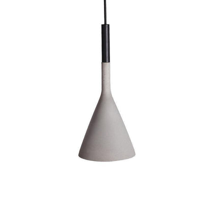 Conical Concrete Pendant Light 1Head Φ 5.9″ x H 13.8″ / Dia 15cm x H 35cm / Gray Pendant light
