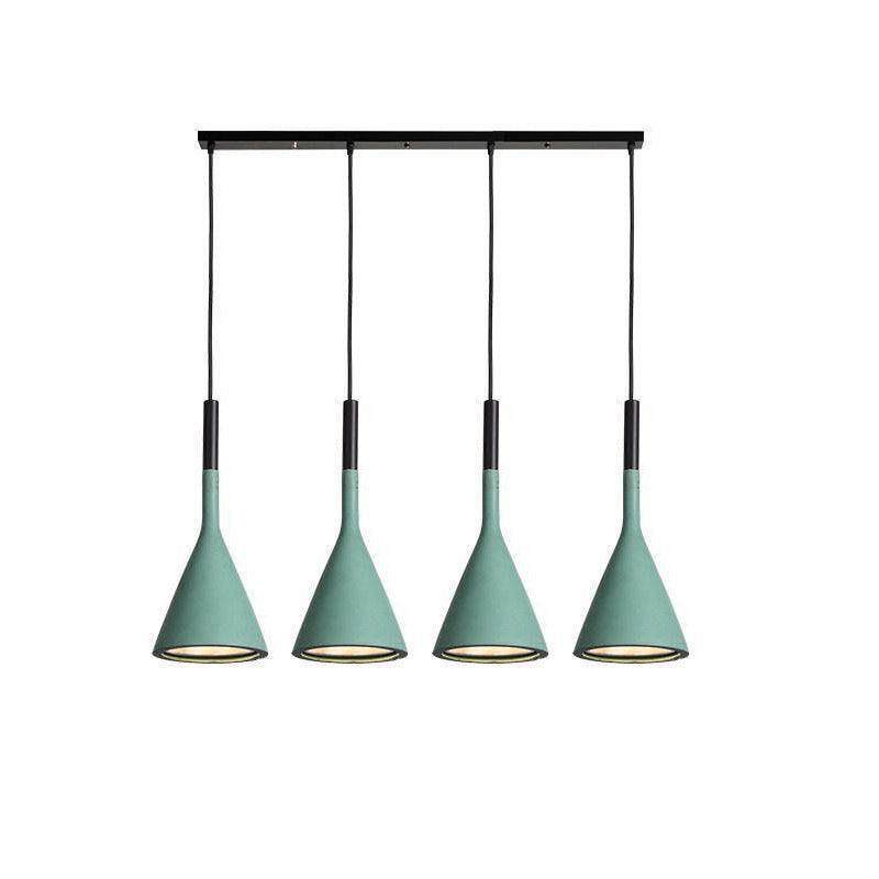 Conical Concrete Pendant Light 4Heads / Green Pendant light