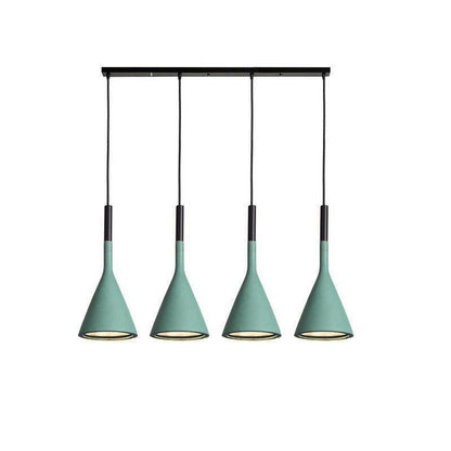 Conical Concrete Pendant Light 4Heads / Green Pendant light