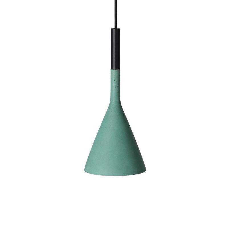 Conical Concrete Pendant Light 1Head Φ 5.9″ x H 13.8″ / Dia 15cm x H 35cm / Green Pendant light