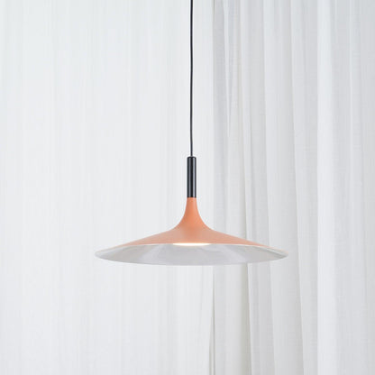 Aplomb Metal Pendant Lamp Φ 17.7″ x H 7″ / Dia 45cm x H 17cm / Orange / Warm Light Pendant light