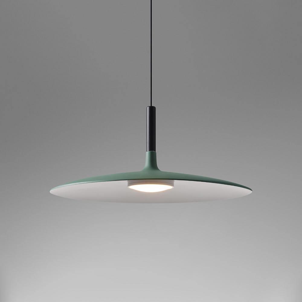 Aplomb Metal Pendant Lamp Φ 17.7″ x H 7″ / Dia 45cm x H 17cm / Green / Warm Light Pendant light