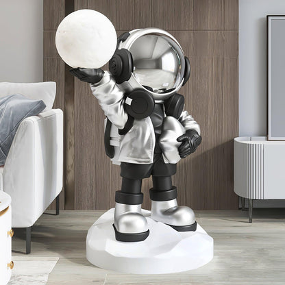 Apollo Astronaut Built-in Battery Floor Lamp Dia 19.6″ x H 29.5″/ Dia 50cm x H 75cm / Chrome Floor lamp