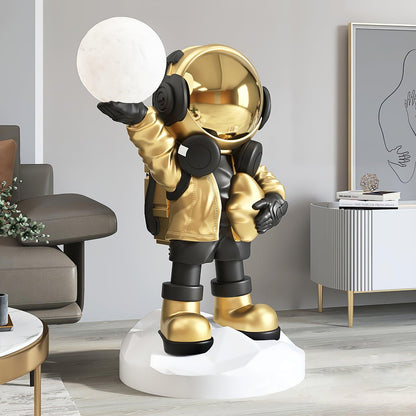 Apollo Astronaut Built-in Battery Floor Lamp Dia 19.6″ x H 29.5″/ Dia 50cm x H 75cm / Gold Floor lamp
