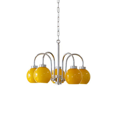 Loa Chandeliers 5 heads Dia 22.4″ x H 16.5″ / Dia 57cm x H 42cm / Orange Chandelier