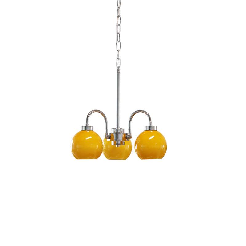 Loa Chandeliers 3 heads Dia 20.4″ x H 16.5″ / Dia 52cm x H 42cm / Orange Chandelier